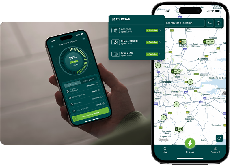 gridserve-app-on-the-phone